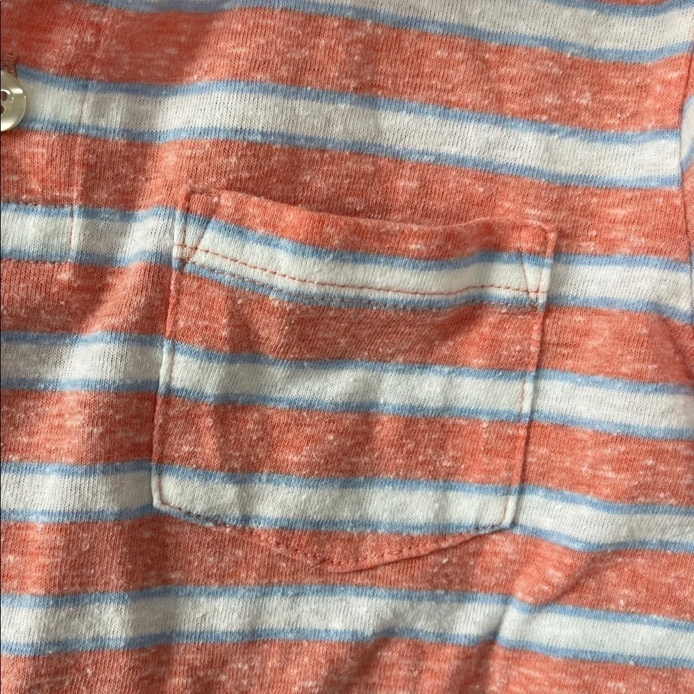 Crewcuts Vibrant Orange and White Striped Polo